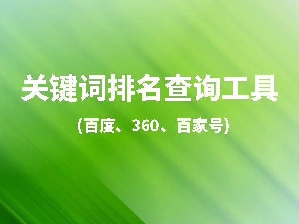 百度 360網(wǎng)站關(guān)鍵詞排名查詢(xún)工具